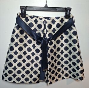 Ted Baker Geometric Lined Skirt Size "1"/XS  Belted Short